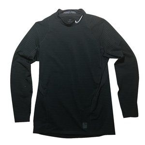 Nike Pro Fitted Mock Neck Turtleneck Hyperwarm Running Top